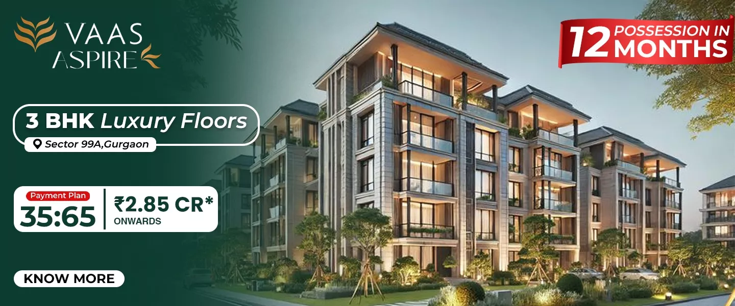 Vaas Aspire Gurgaon luxury builder floors with modern architecture and landscaped surroundings
